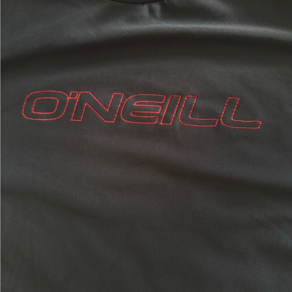 O'Neill Black Rash Guard with Red Logo